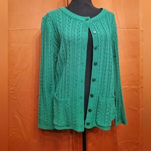 XLP Anthony Richards Teal Button-Up Cardigan